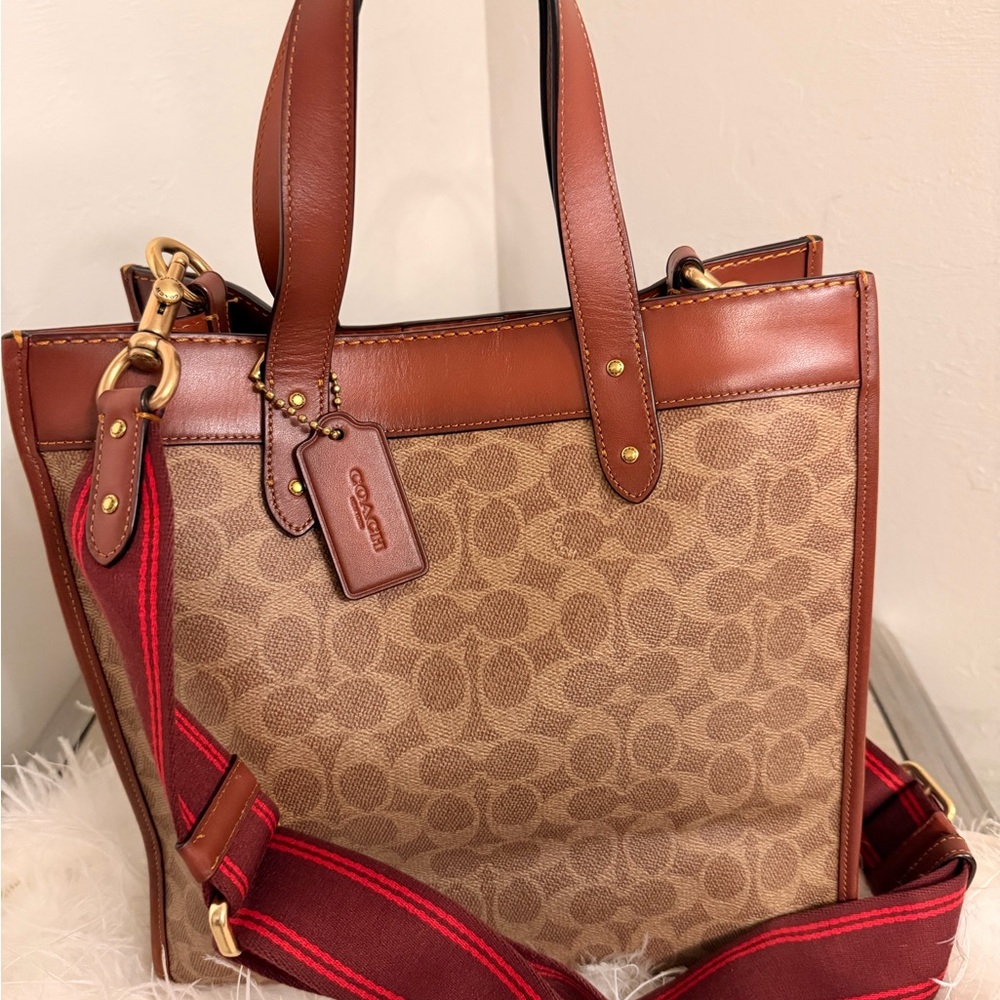 Field Carriage & Signature Coated Canvas Tote - Picture 6 of 8